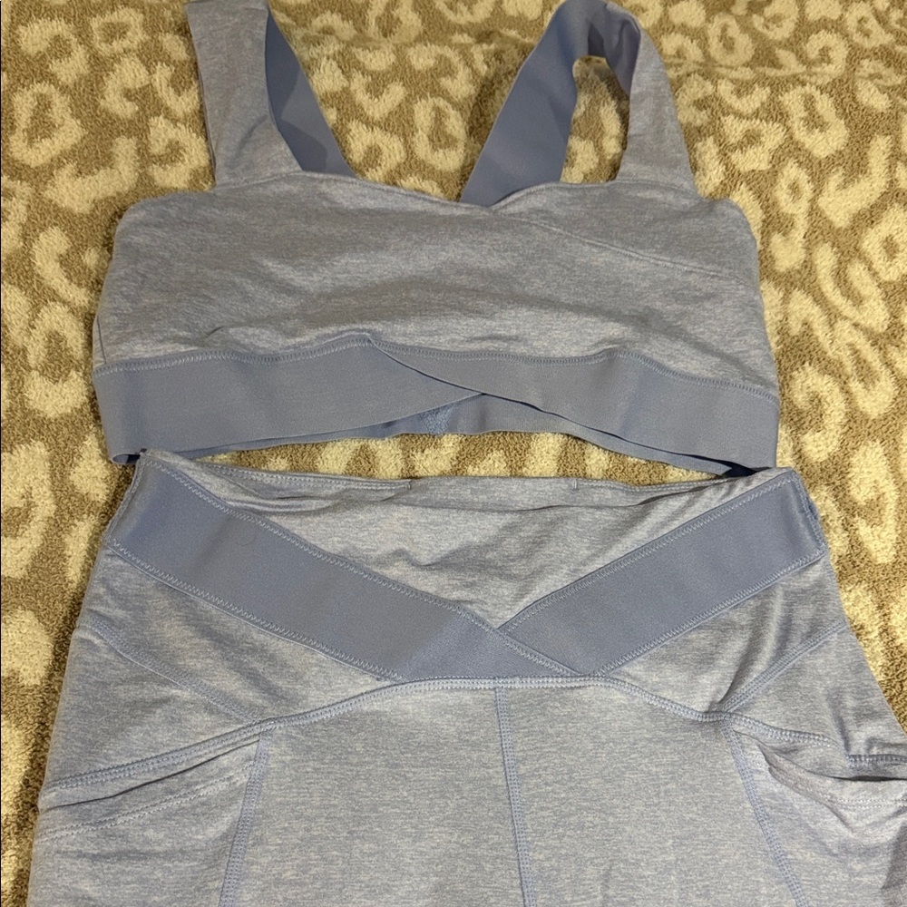 FP Movement by Free People Lavender Seamless Crop Tank & High-Waist Leggings Set - Picture 4 of 11